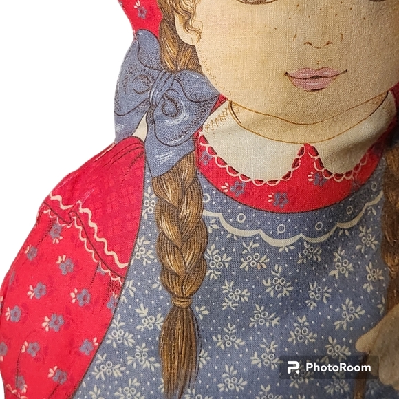 Vintage Sew and Stuff Girl Duck Basket Soft Pillow Doll Cotton Fabric Blend - Picture 2 of 8